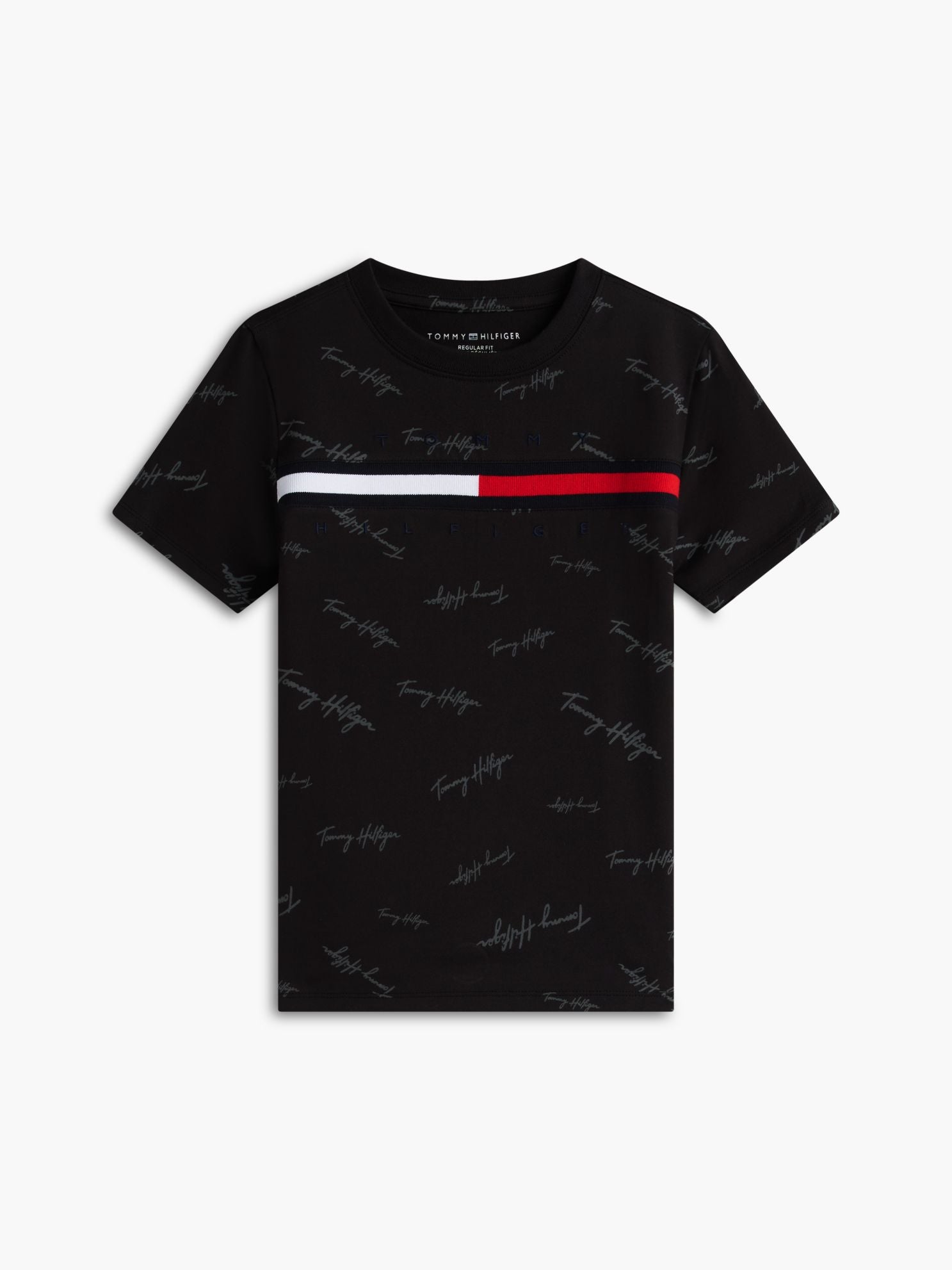Tommy Hilfiger Kids' Signature Flag Stripe Logo T-Shirt