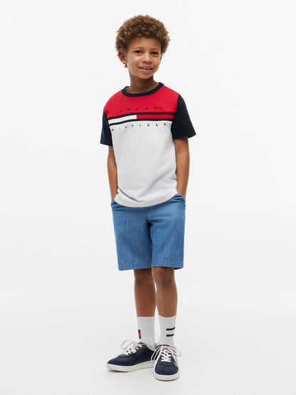 Tommy Hilfiger Kids' Colorblock Flag Stripe T-Shirt