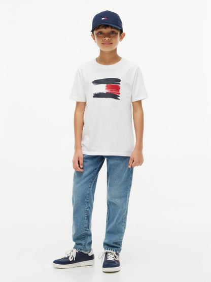 Tommy Hilfiger Kids' Paintbrush Flag T-Shirt