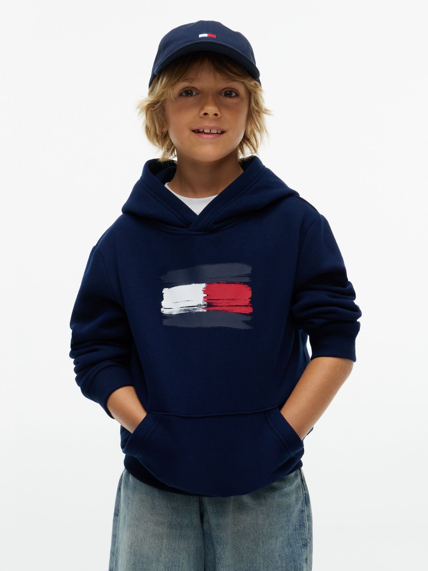 Tommy Hilfiger Kids' Paintbrush Flag Hoodie