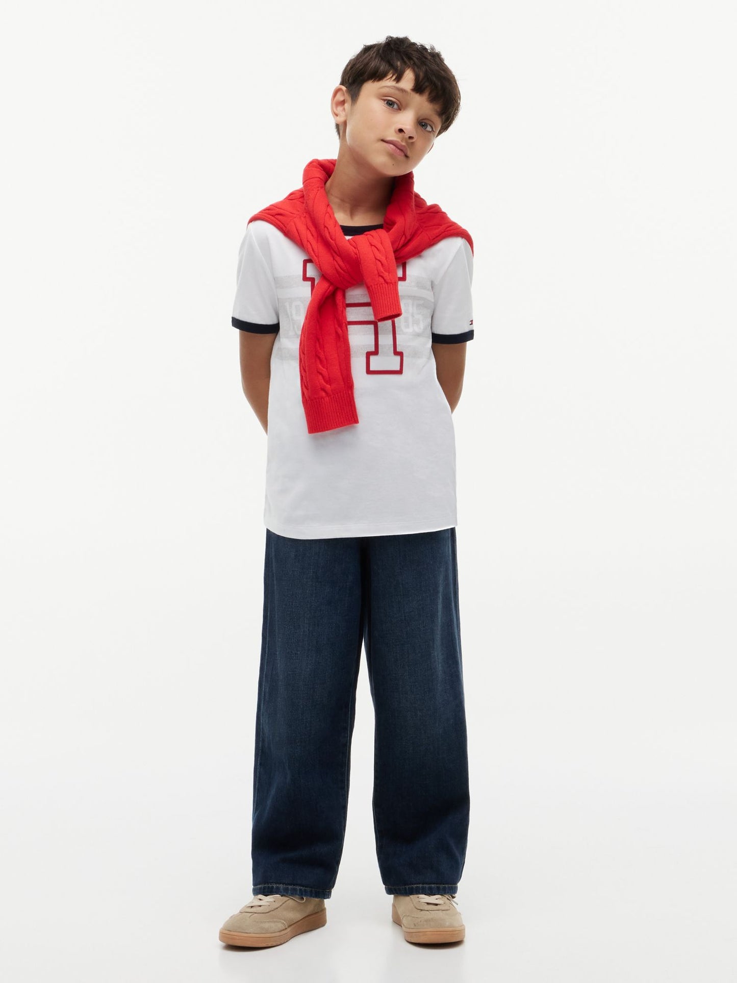 Tommy Hilfiger Kids' Varsity Stripe Logo T-Shirt