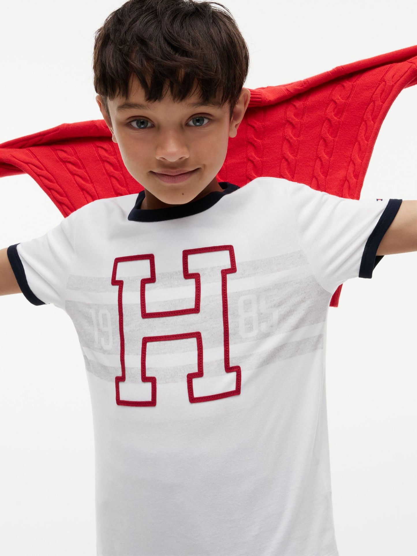 Tommy Hilfiger Kids' Varsity Stripe Logo T-Shirt