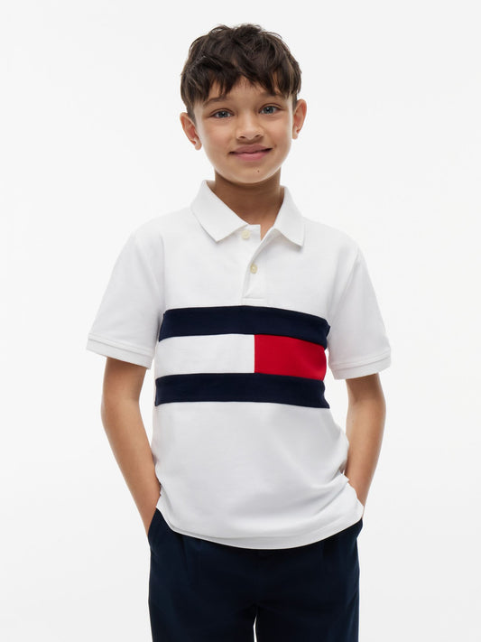 Tommy Hilfiger Kids' Colorblock Flag Stretch Polo