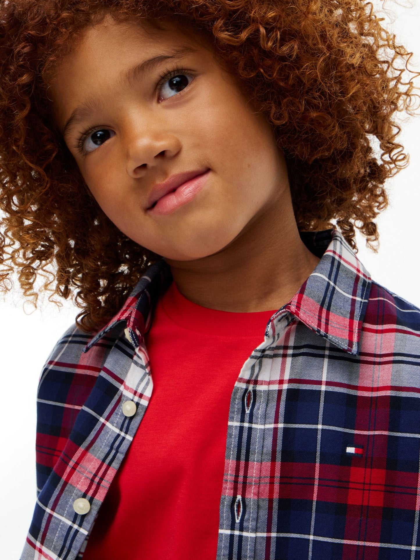 Tommy Hilfiger Kids' Plaid Stretch Oxford Shirt