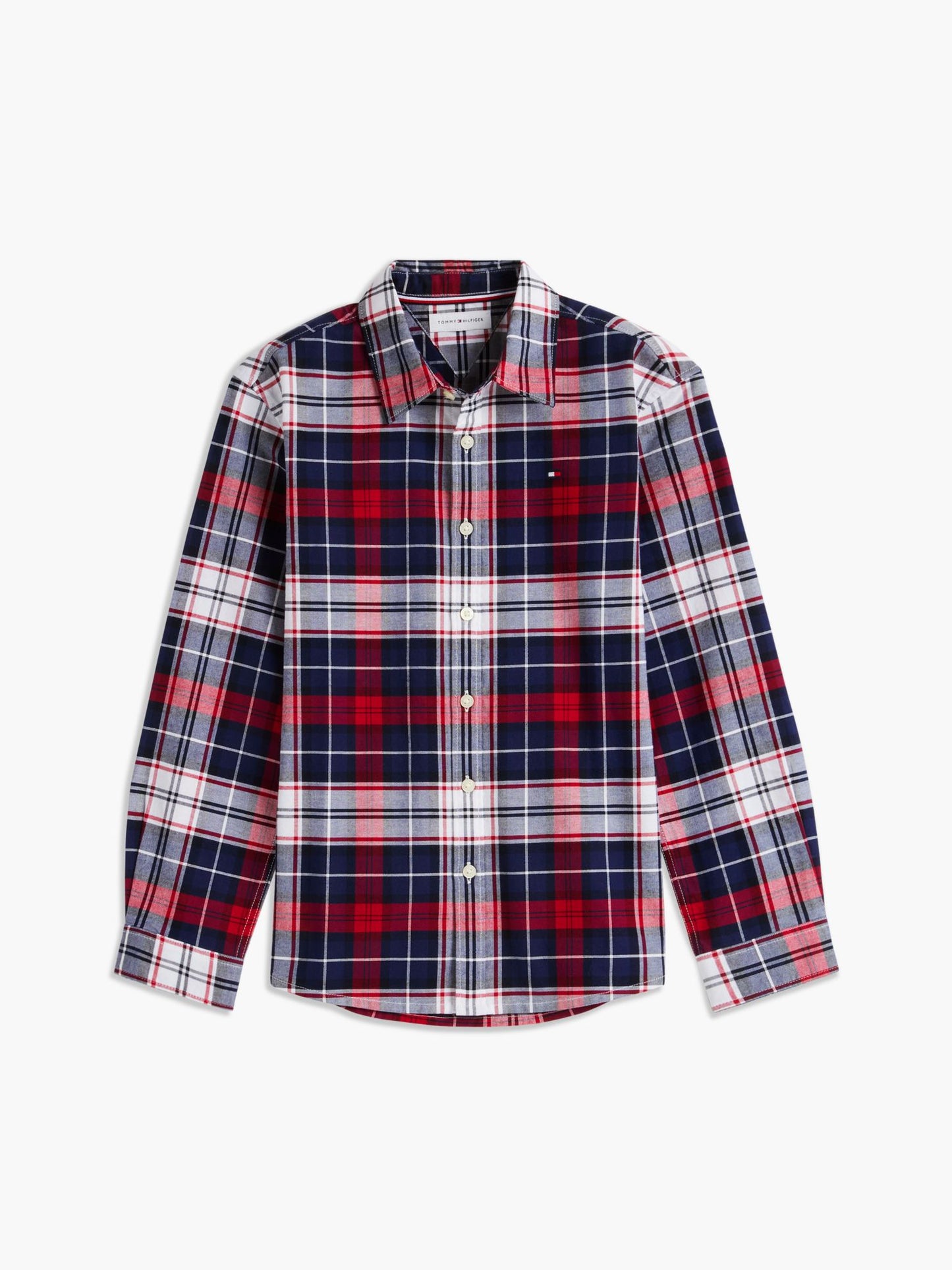 Tommy Hilfiger Kids' Plaid Stretch Oxford Shirt