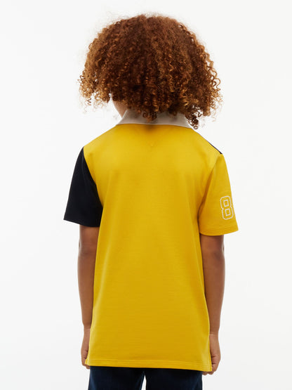 Tommy Hilfiger Kids' Crest Logo Colorblock Stretch Polo