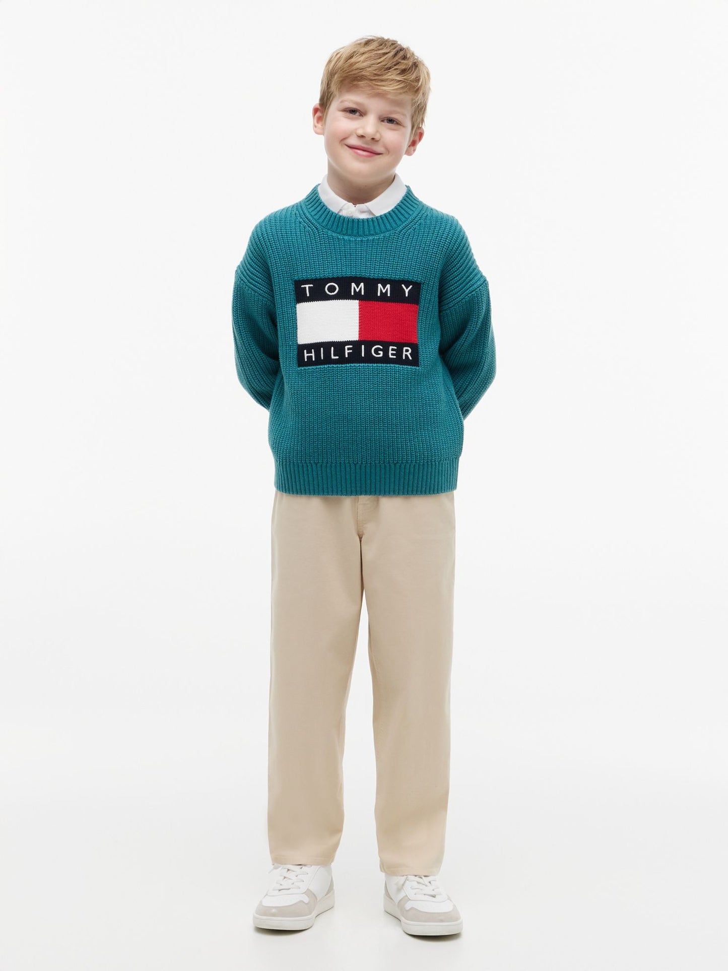 Tommy Hilfiger Kids' Herringbone Barrel Pant