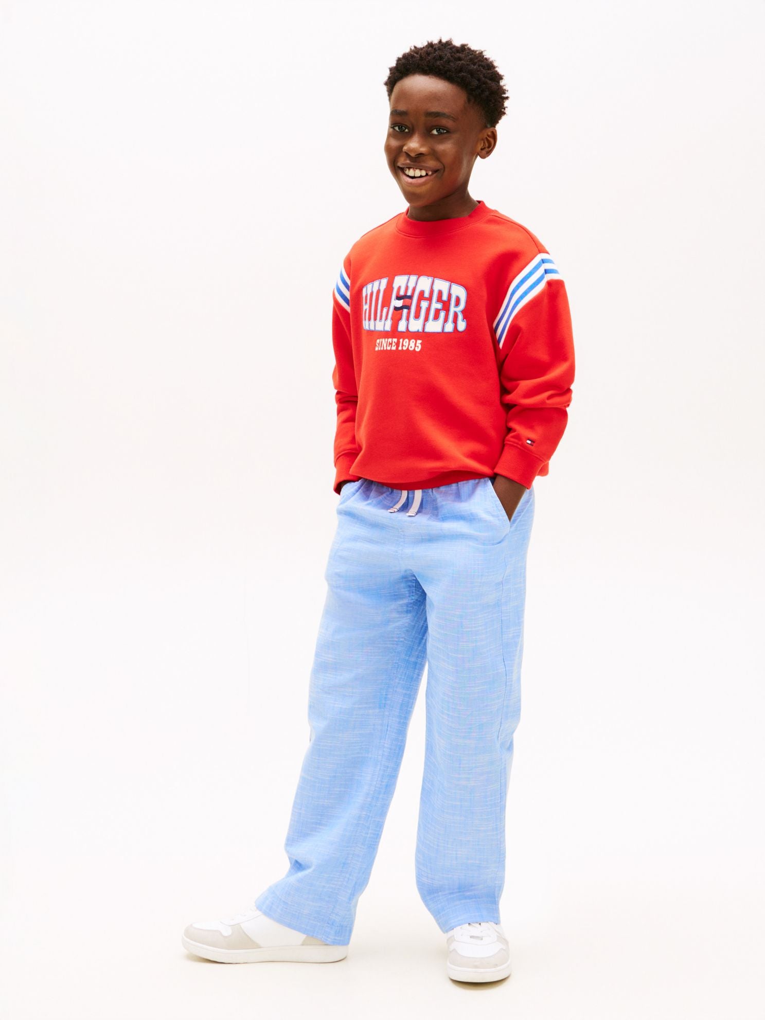 Tommy Hilfiger Kids' Slub Cotton Pull-On Pant