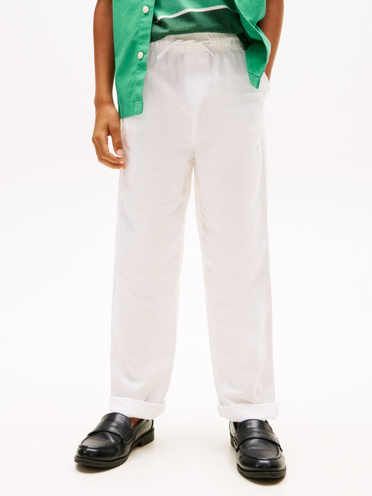 Tommy Hilfiger Kids' Relaxed Linen-Blend Pant