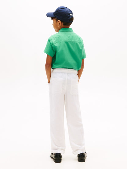 Tommy Hilfiger Kids' Relaxed Linen-Blend Pant