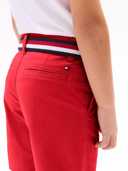 Tommy Hilfiger Kids' Belted Chino Short