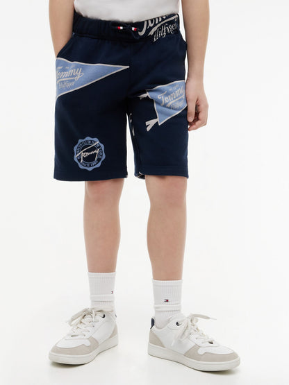 Tommy Hilfiger Kids' Allover Tommy Logo Sweatshort