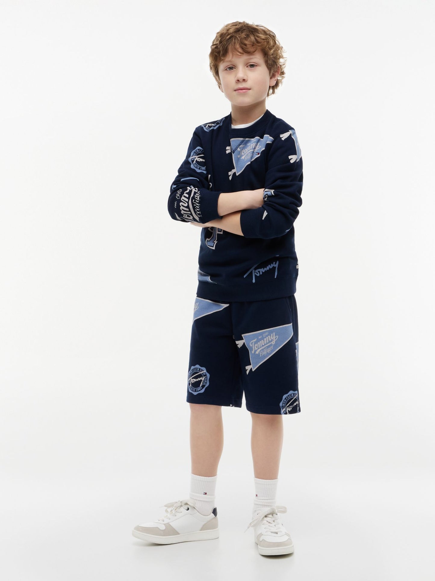 Tommy Hilfiger Kids' Allover Tommy Logo Sweatshort