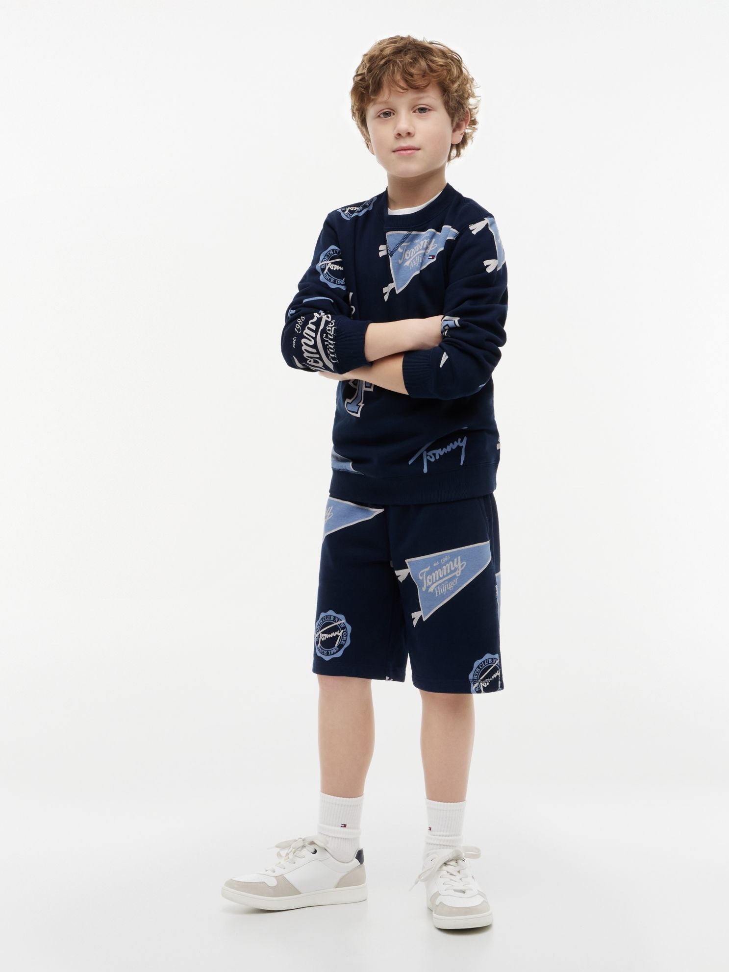 Tommy Hilfiger Kids' Allover Tommy Logo Sweatshort