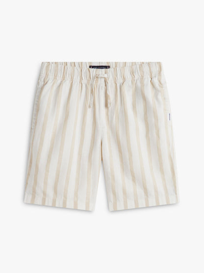 Tommy Hilfiger Kids' Relaxed Striped Linen-Blend Short
