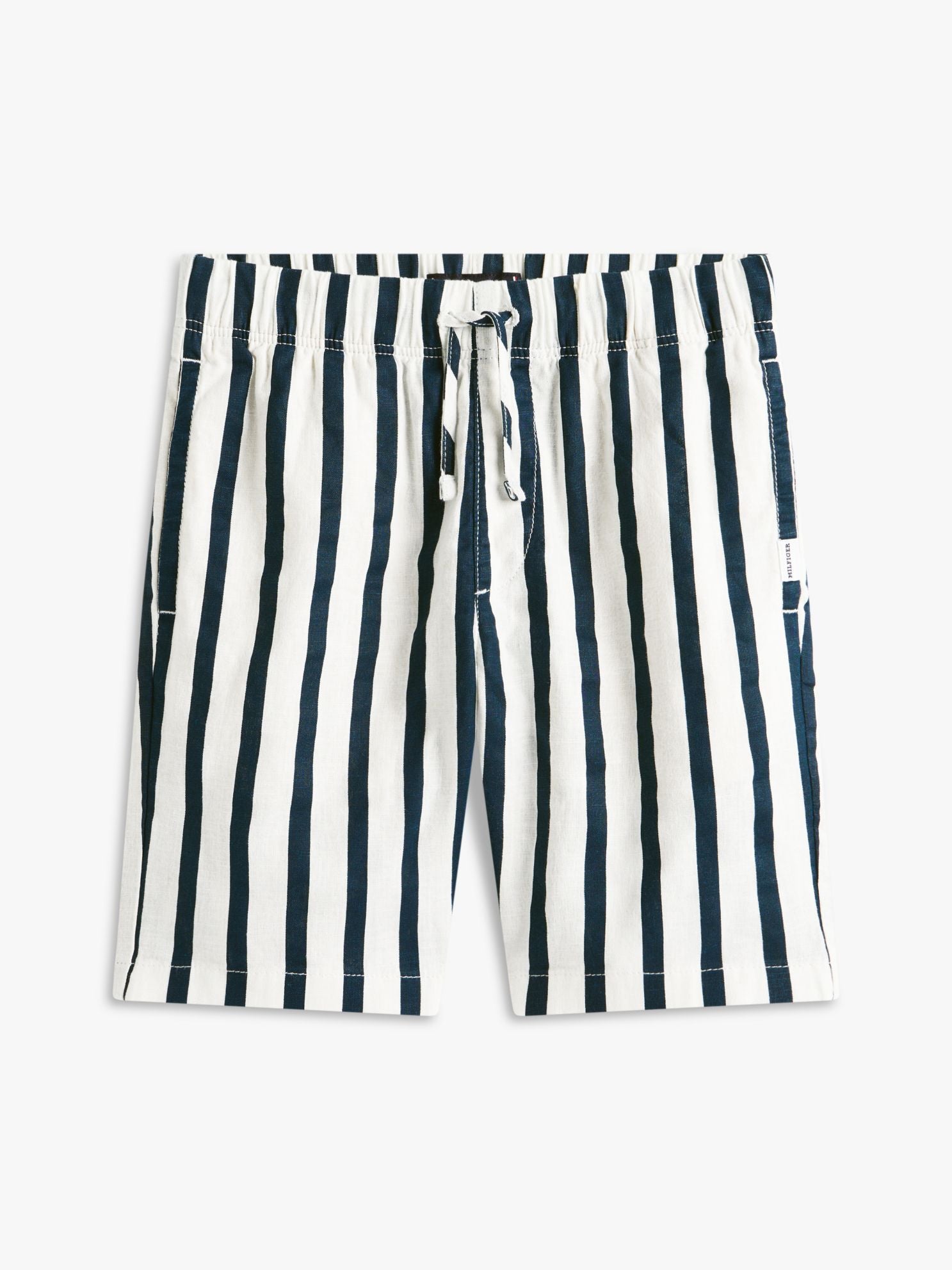 Tommy Hilfiger Kids' Relaxed Striped Linen-Blend Short