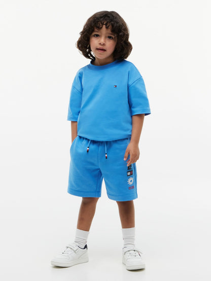 Tommy Hilfiger Kids' Sun & Wave Logo Sweatshort