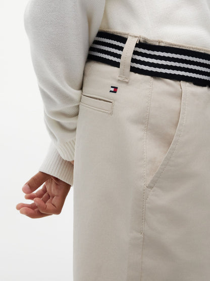 Tommy Hilfiger Kids' Belted Baggy Stretch Chino Short