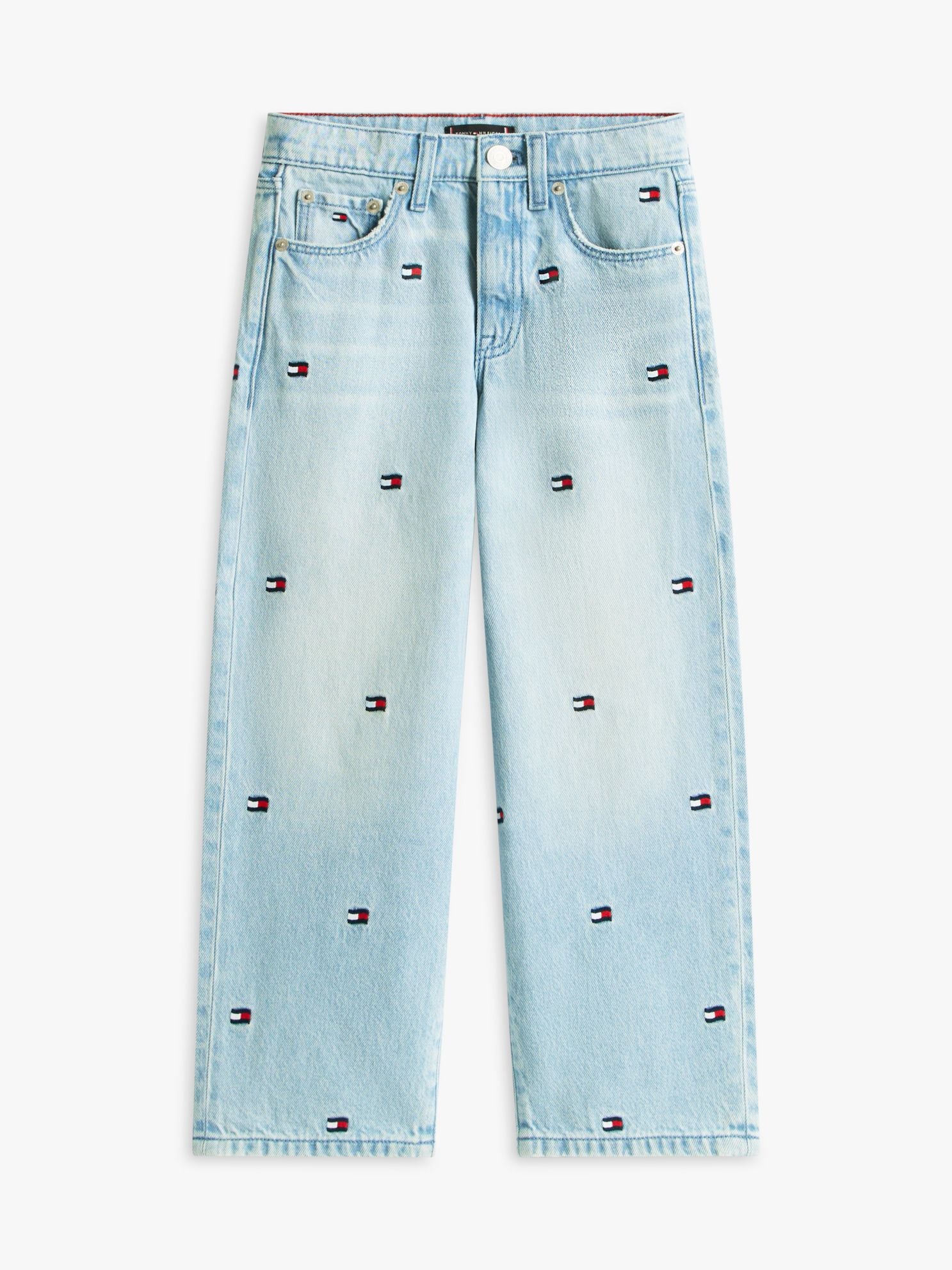 Tommy Hilfiger Kids' Allover Wavy Flag Logo Baggy Jean