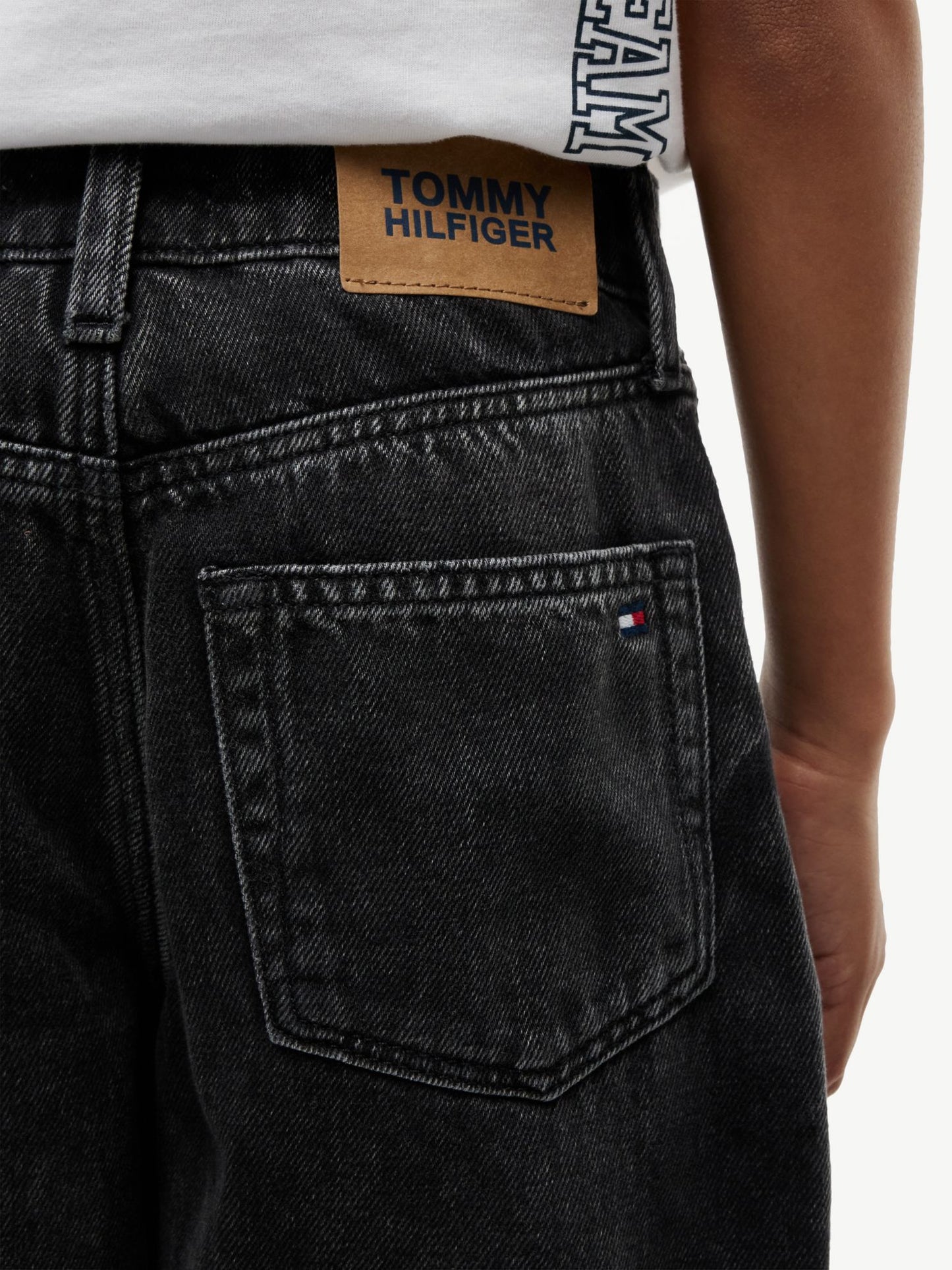 Tommy Hilfiger Kids' Black Wash Barrel Jean
