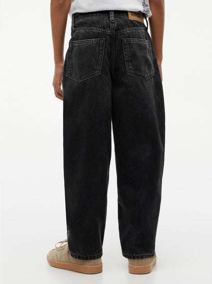 Tommy Hilfiger Kids' Black Wash Barrel Jean