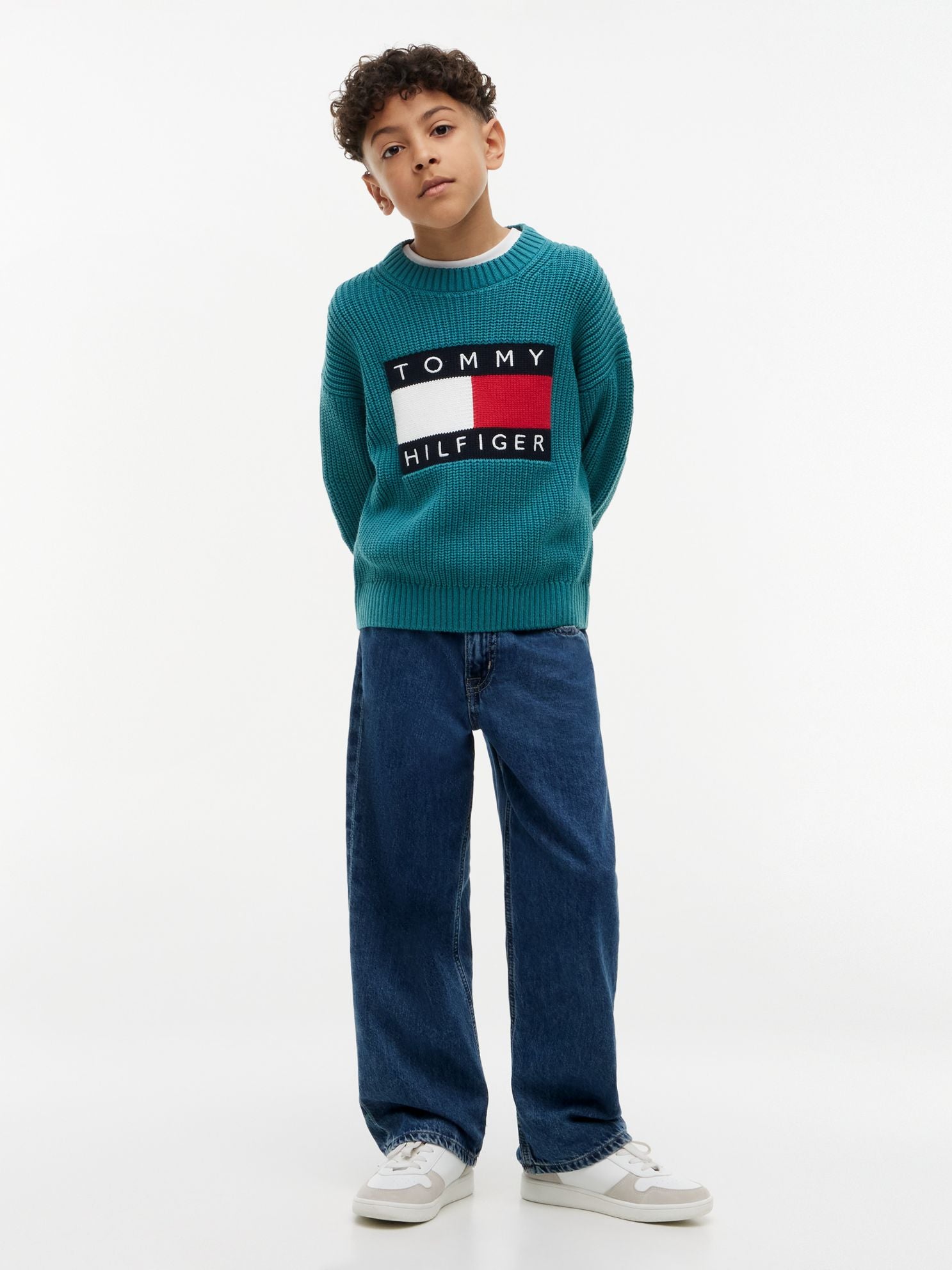 Tommy Hilfiger Kids' Medium Wash Baggy Jean
