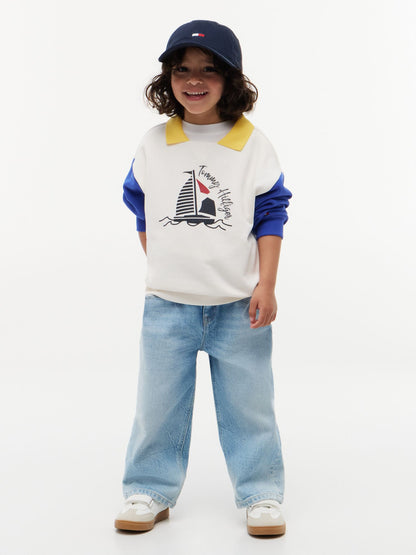 Tommy Hilfiger Kids' Wide Leg Pull-On Jean