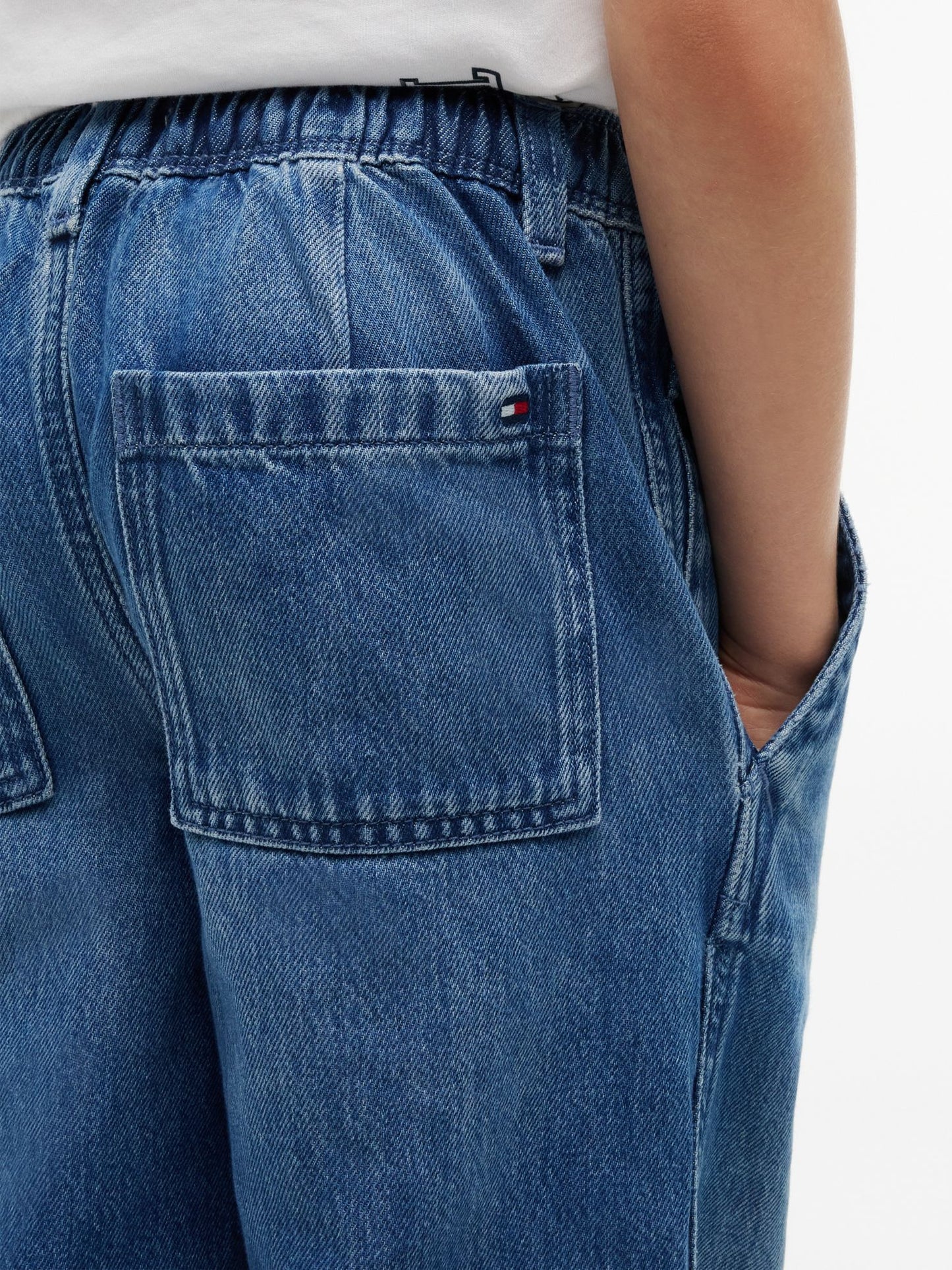 Tommy Hilfiger Kids' Medium Wash Baggy Sailor Jean