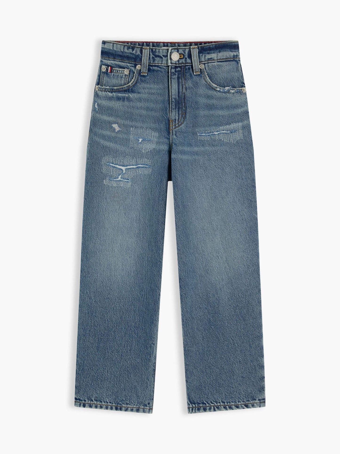 Tommy Hilfiger Kids' Medium Wash Distressed Barrel Jean
