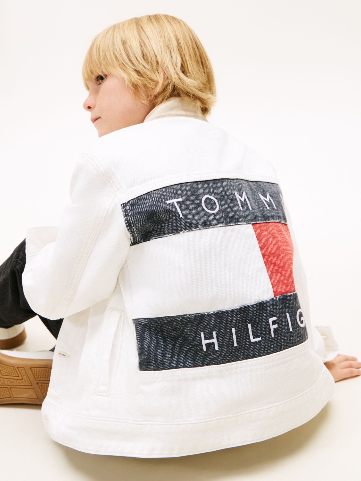 Tommy Hilfiger Kids' Flag Logo Denim Jacket