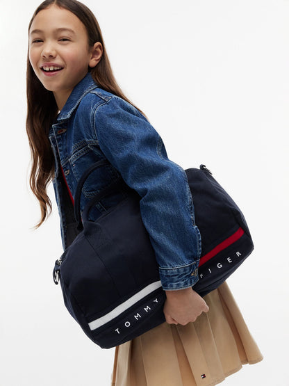 Tommy Hilfiger Kids' Flag Stripe Logo Duffel Bag