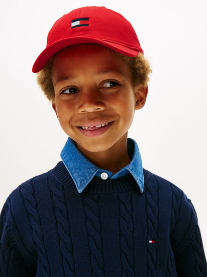 Tommy Hilfiger Kids' Embroidered Flag Logo Baseball Cap