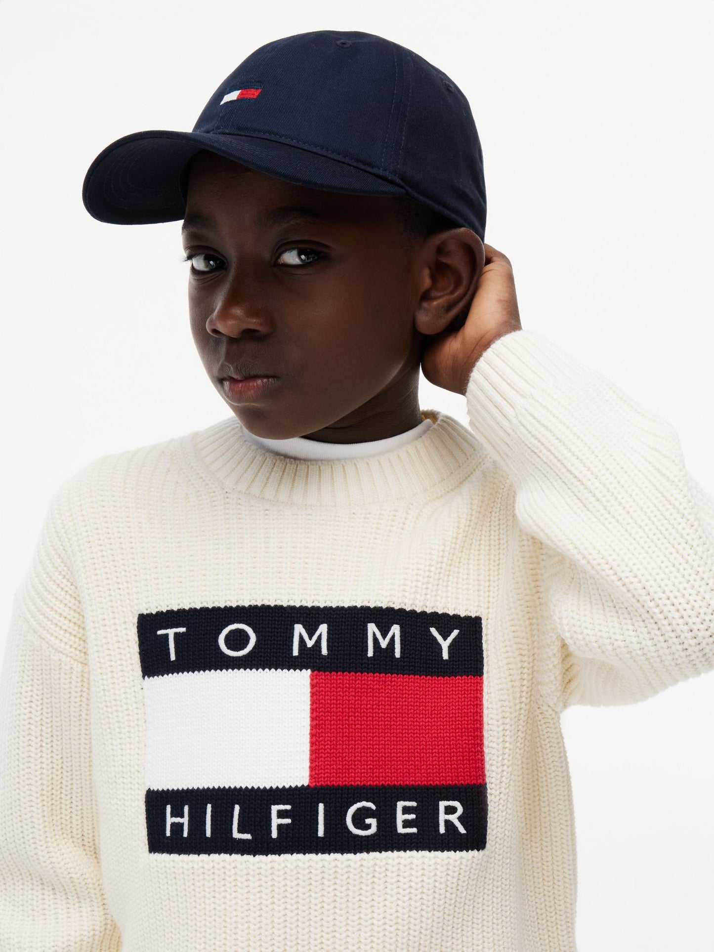 Tommy Hilfiger Kids' Embroidered Flag Logo Baseball Cap