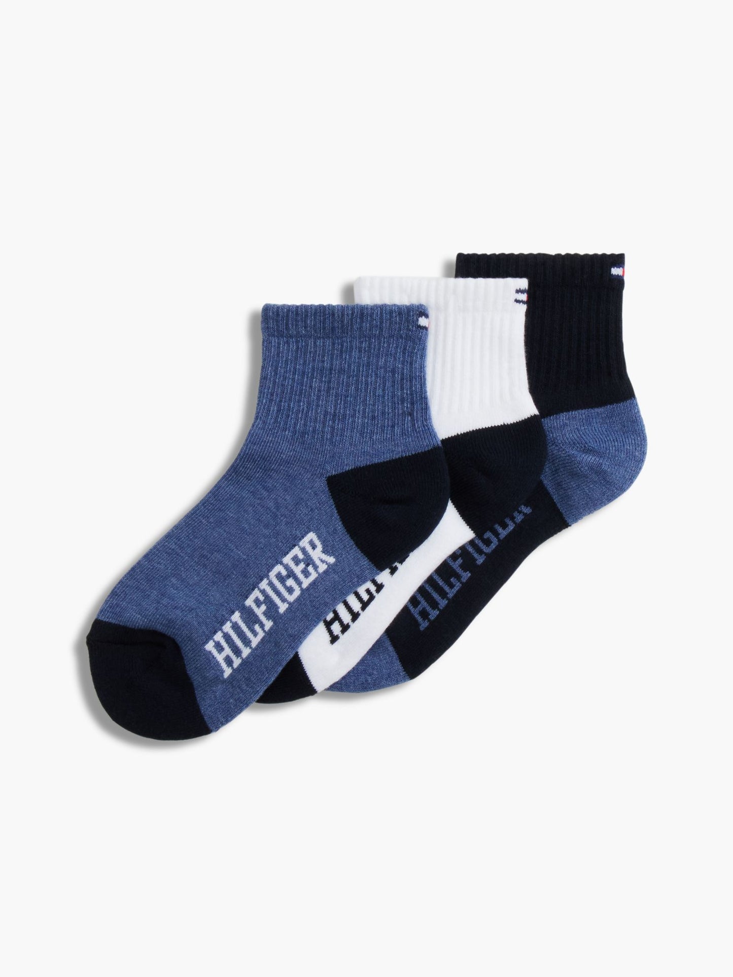 Tommy Hilfiger Kids' Sport Quarter-Top Sock 3-Pack