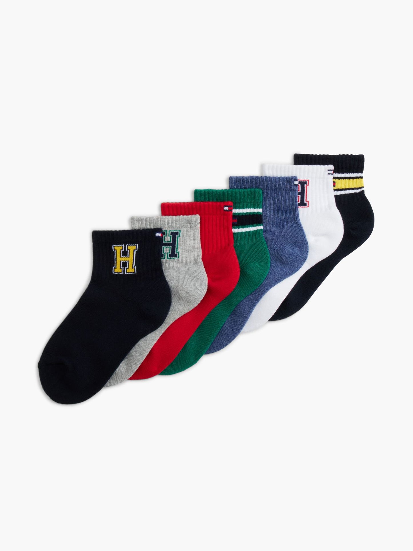 Tommy Hilfiger Kids' Varsity Quarter-Top Sock 7-Pack