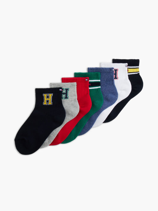 Tommy Hilfiger Kids' Varsity Quarter-Top Sock 7-Pack