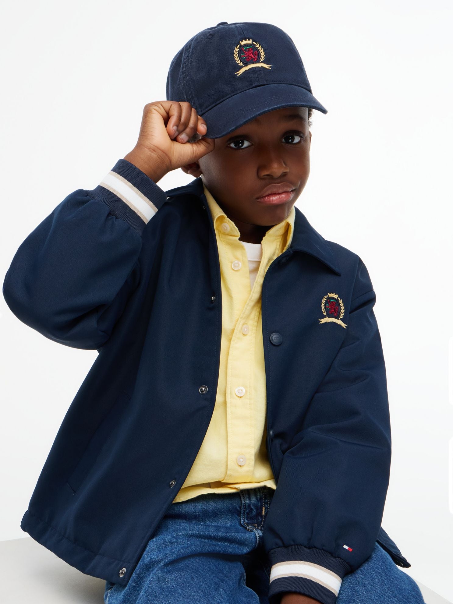 Tommy Hilfiger Kids' Crest Logo Baseball Cap