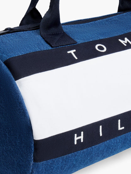 Tommy Hilfiger Kids' Flag Logo Denim Duffel Bag