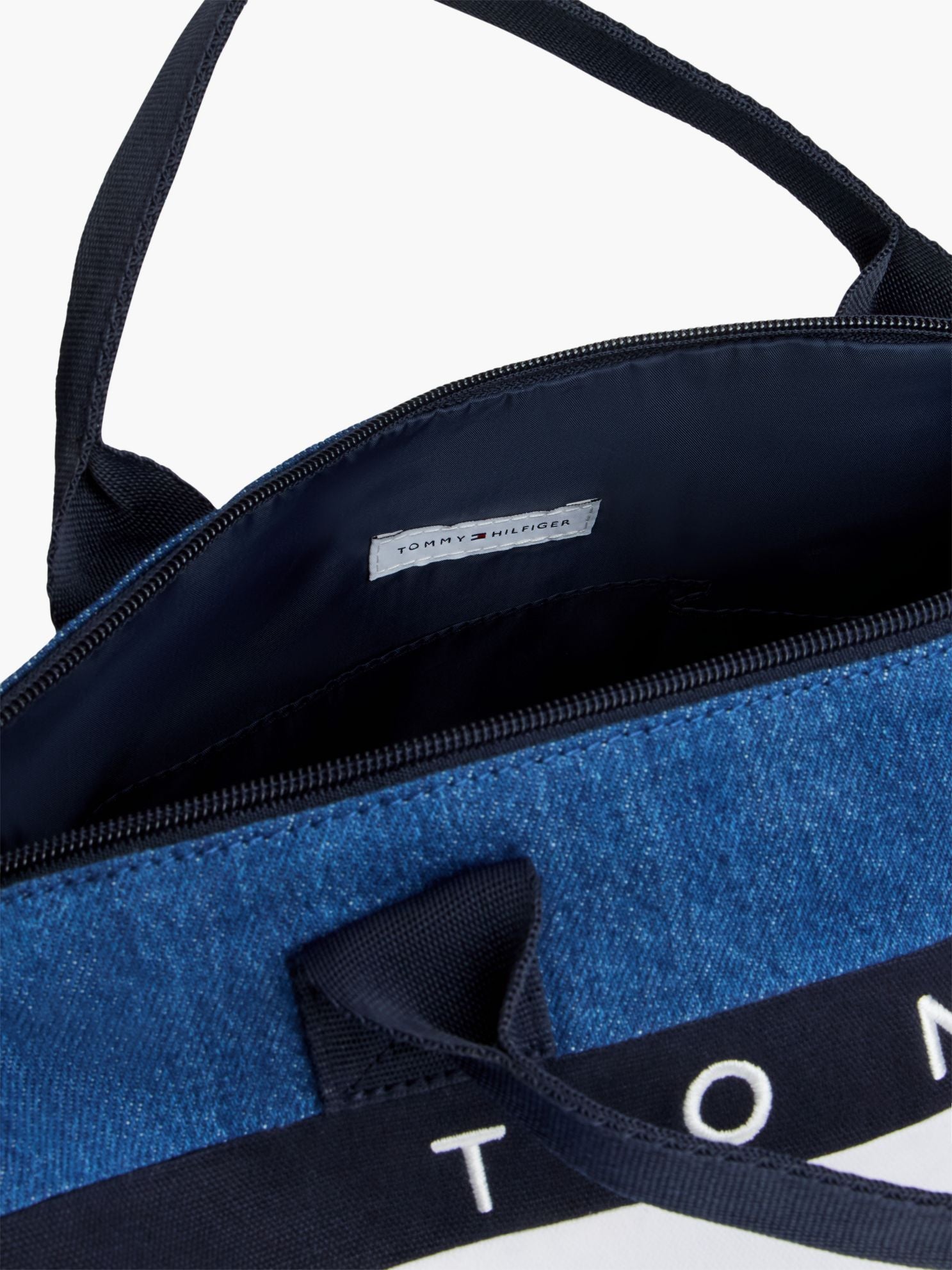 Tommy Hilfiger Kids' Flag Logo Denim Duffel Bag
