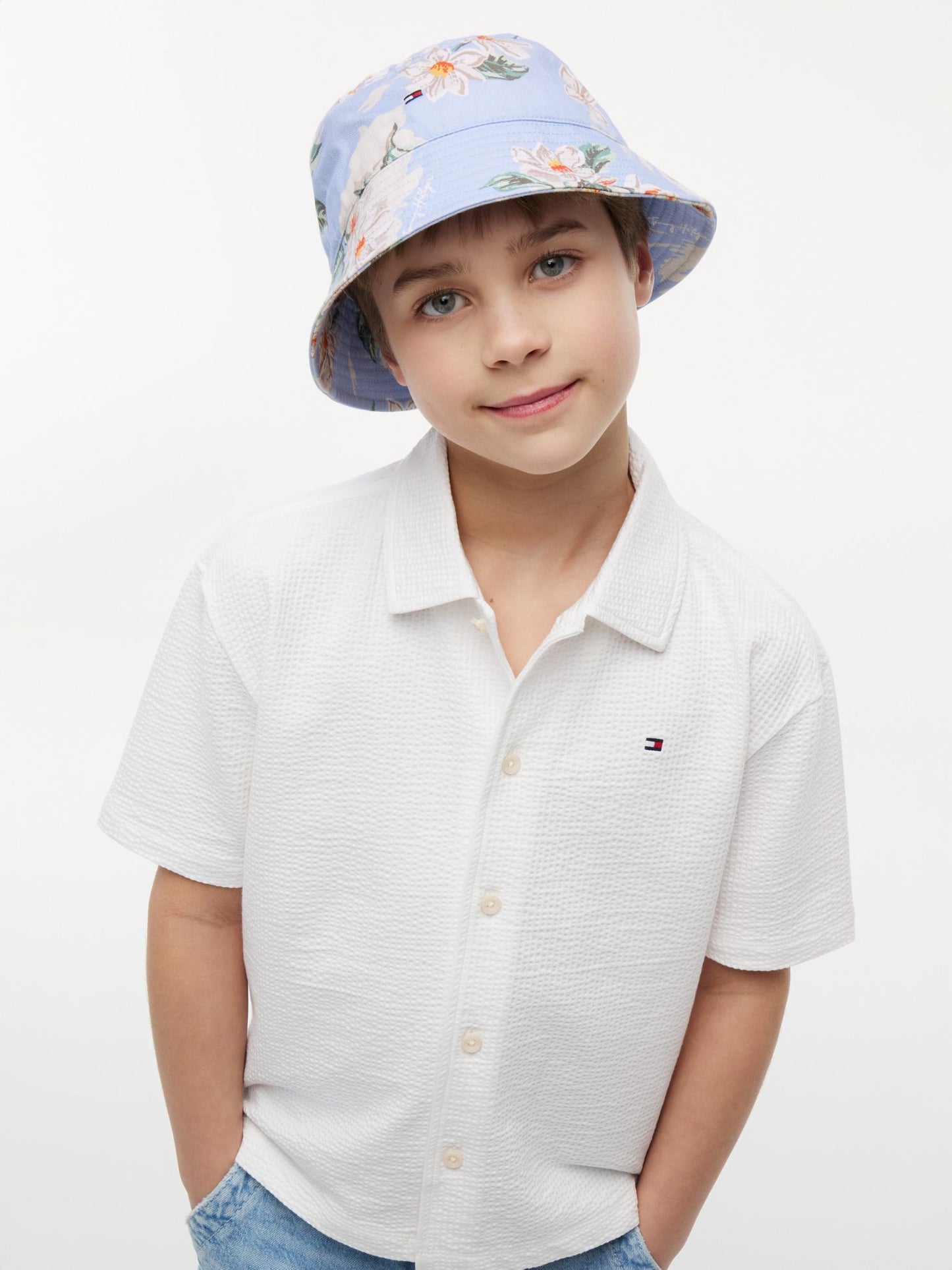 Tommy Hilfiger Kids' Floral Print Bucket Hat