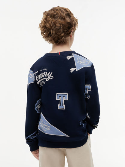 Tommy Hilfiger Kids' Allover Tommy Logo Sweatshirt