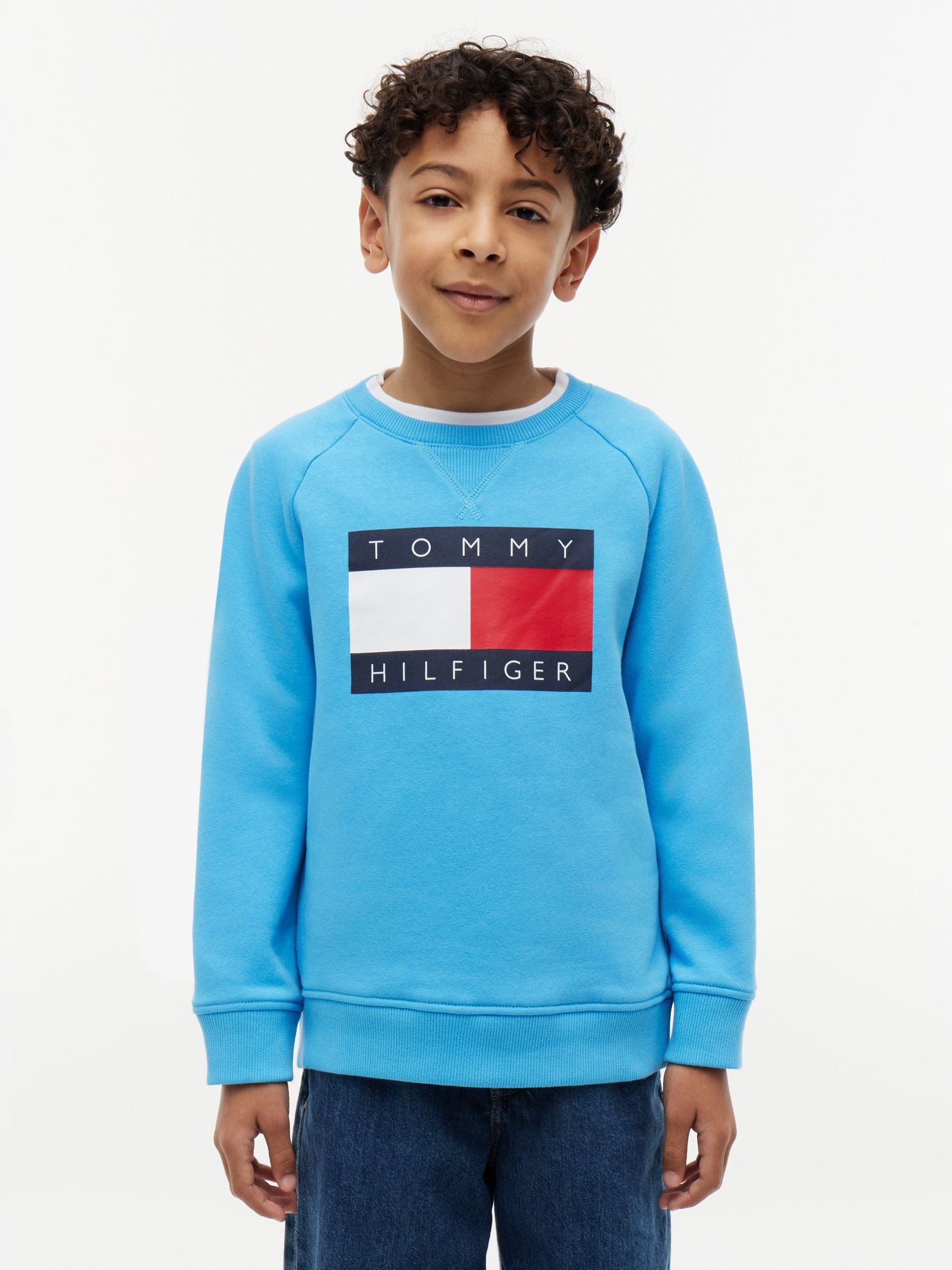 Tommy Hilfiger Kids' Tommy Flag Logo Raglan Sweatshirt