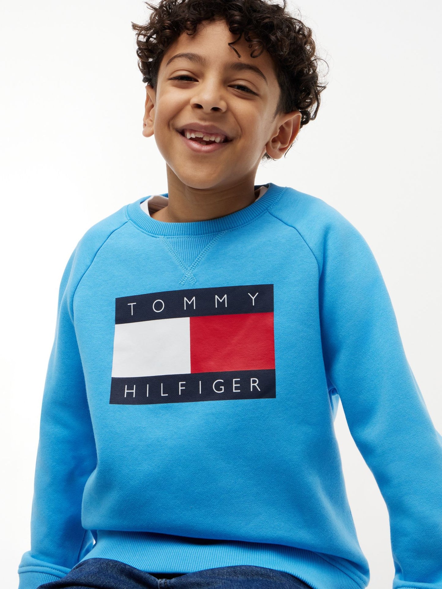 Tommy Hilfiger Kids' Tommy Flag Logo Raglan Sweatshirt