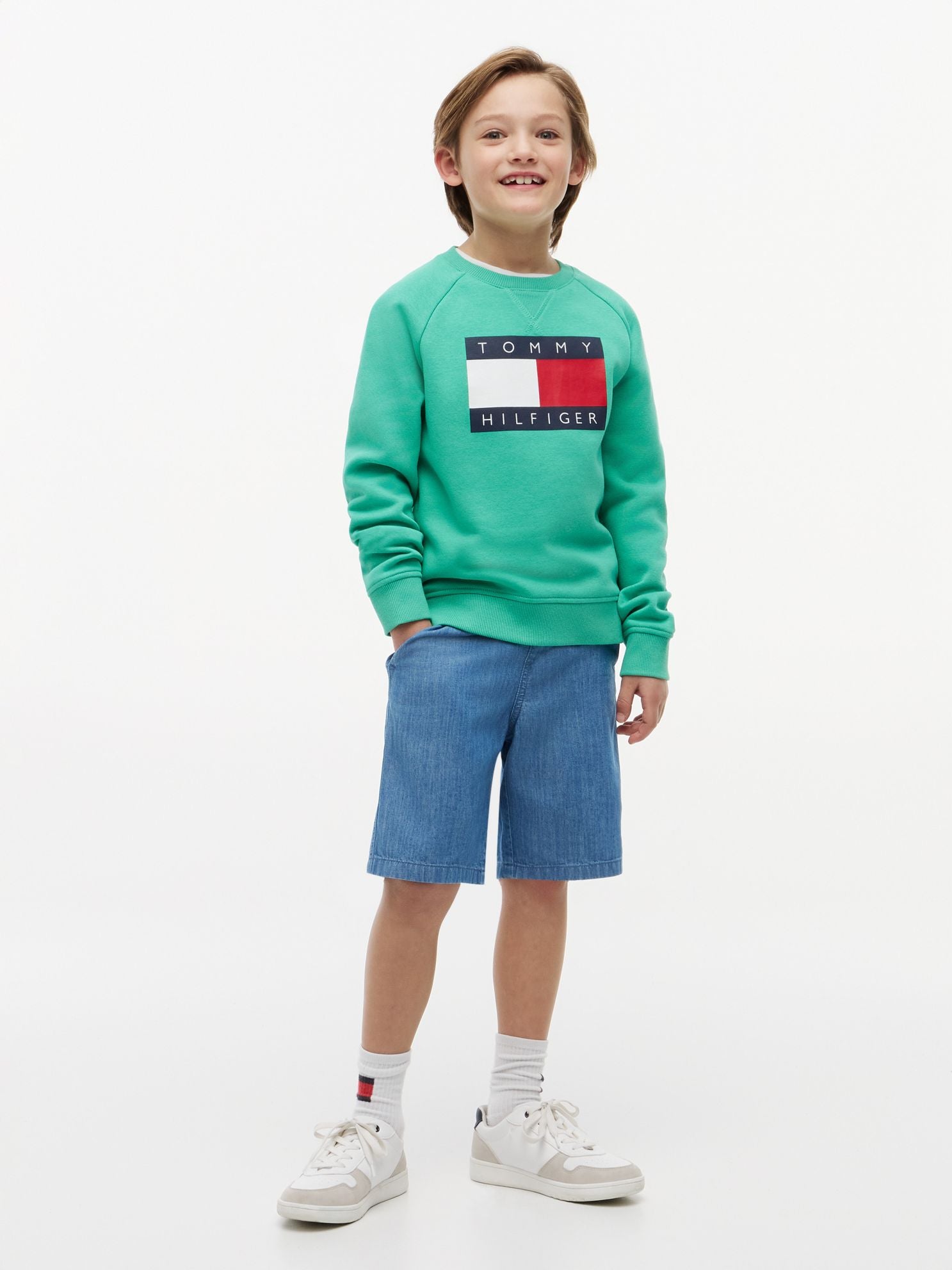 Tommy Hilfiger Kids' Tommy Flag Logo Raglan Sweatshirt