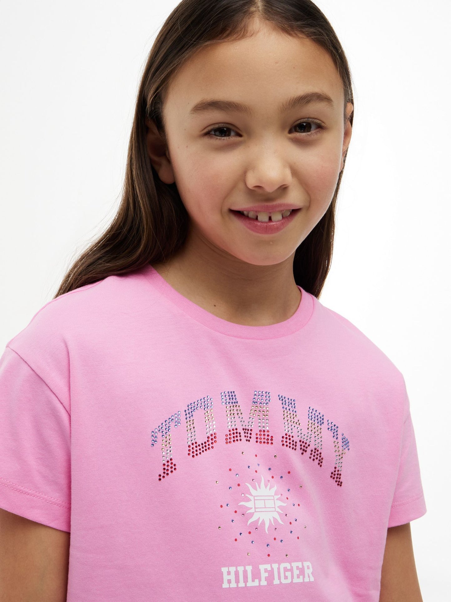 Tommy Hilfiger Kids' Rhinestone Tommy Logo T-Shirt