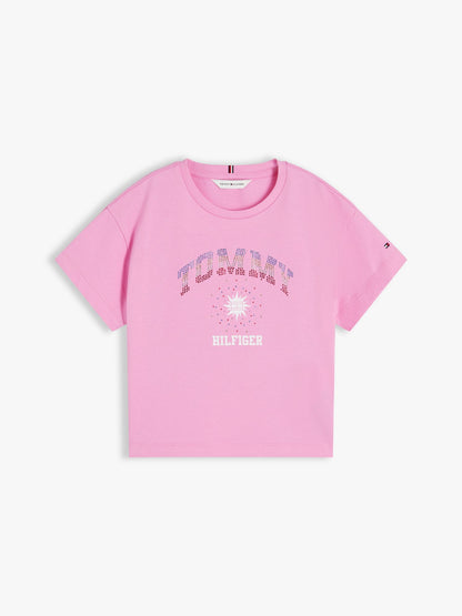 Tommy Hilfiger Kids' Rhinestone Tommy Logo T-Shirt