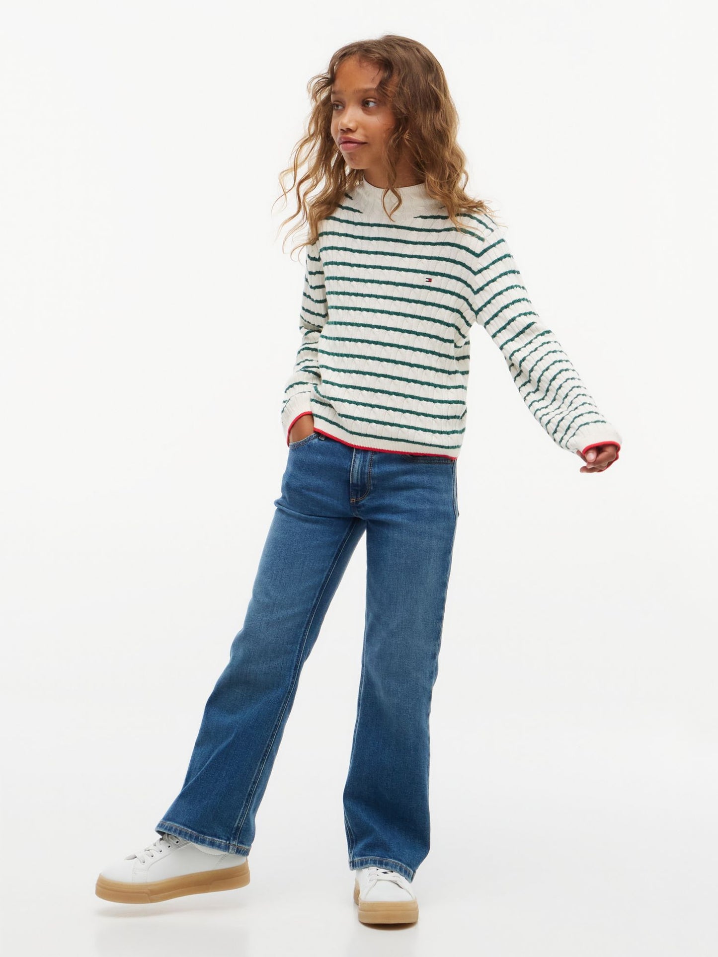 Tommy Hilfiger Kids' Cable Knit Mockneck Sweater
