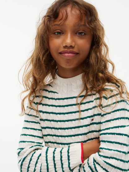Tommy Hilfiger Kids' Cable Knit Mockneck Sweater
