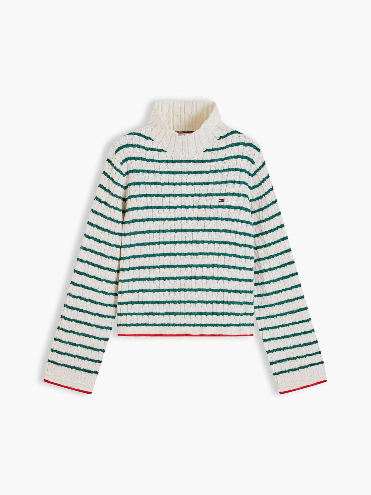 Tommy Hilfiger Kids' Cable Knit Mockneck Sweater
