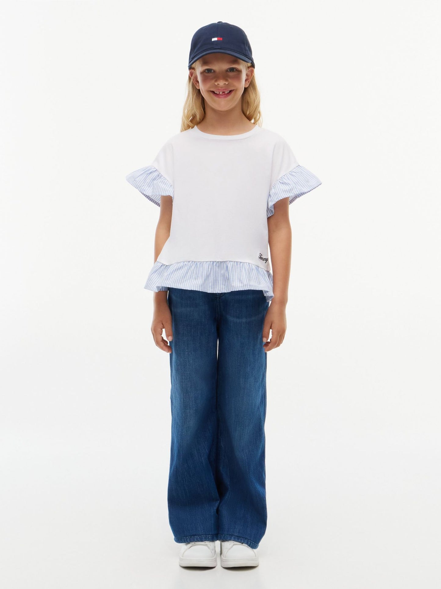 Tommy Hilfiger Kids' Mixed-Media Ruffle T-Shirt